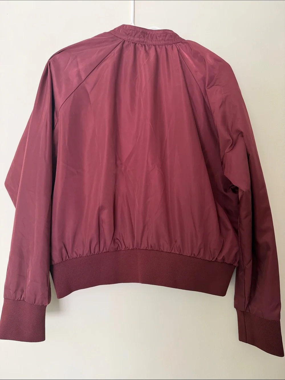 Free People Wine Red Bomber Jacket